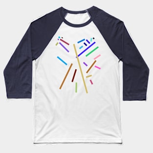 Minimal abstract Line Pattern Baseball T-Shirt